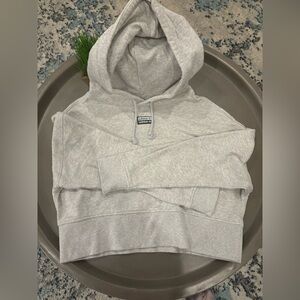 Adidas Originals Cropped Grey Hoodie| M